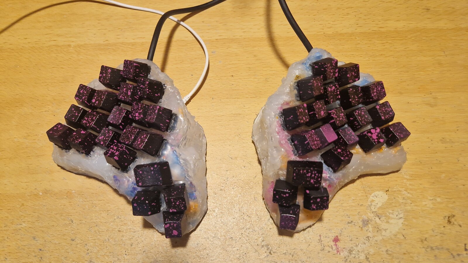 A keyboard out of what was lying around